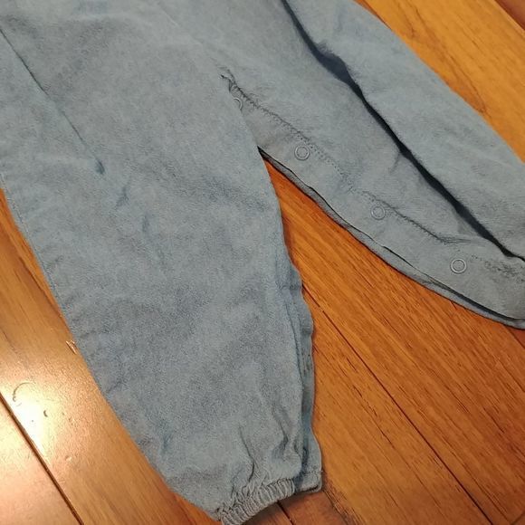 Carter's Blue Embroidered Romper Jumpsuit - Picture 3 of 6